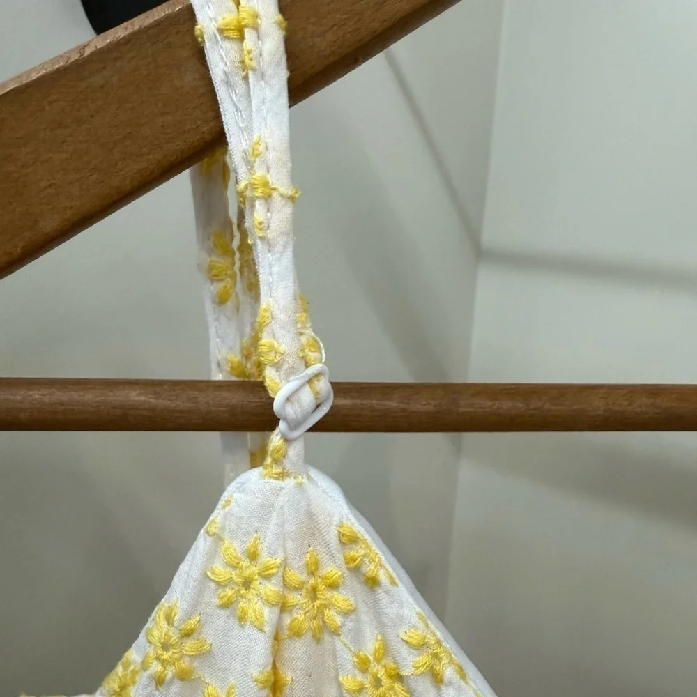 Girls Embroidered Yellow Flower Dress